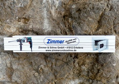 Werbedruck Fotodruck auf Zollstock - Gliedermasstab - Meterstab